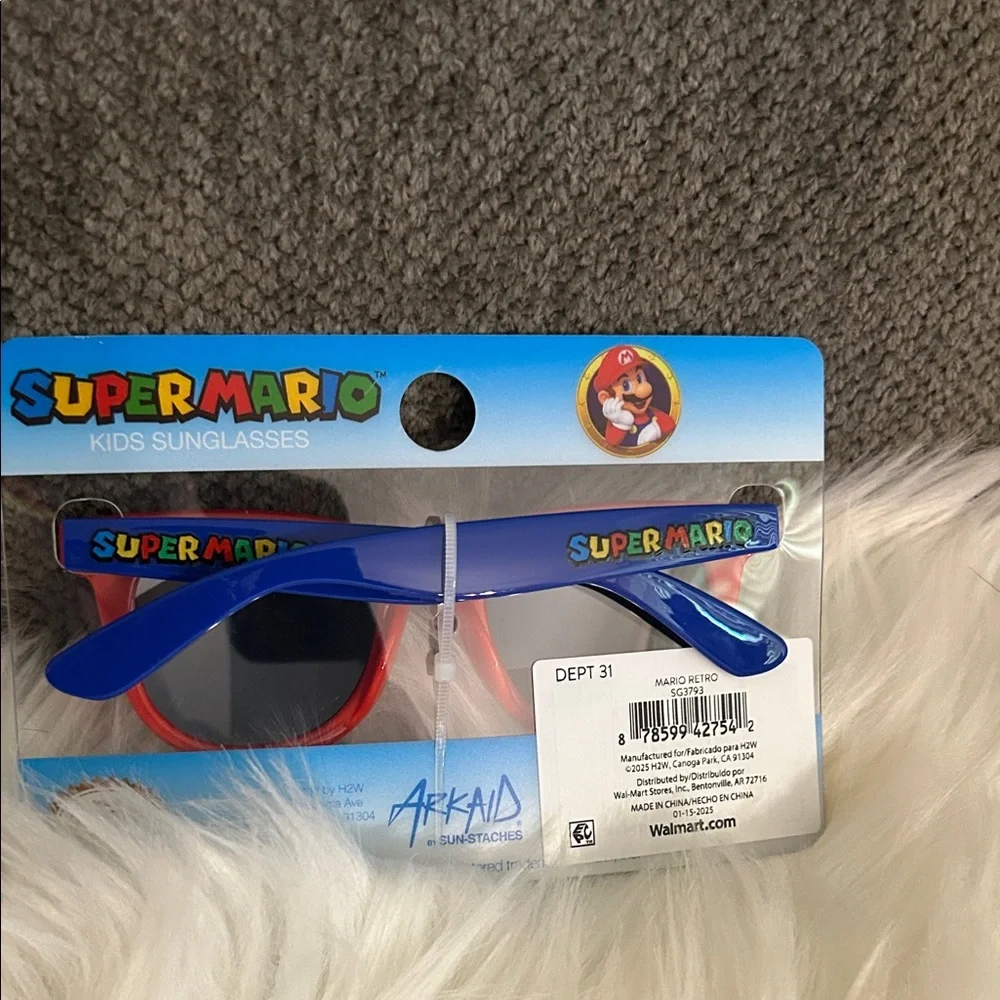 Nintendo Super Mario Sunglasses with Red and Blue Accents